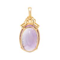 AMETHYST, DIAMOND, AND YELLOW GOLD PENDANT
