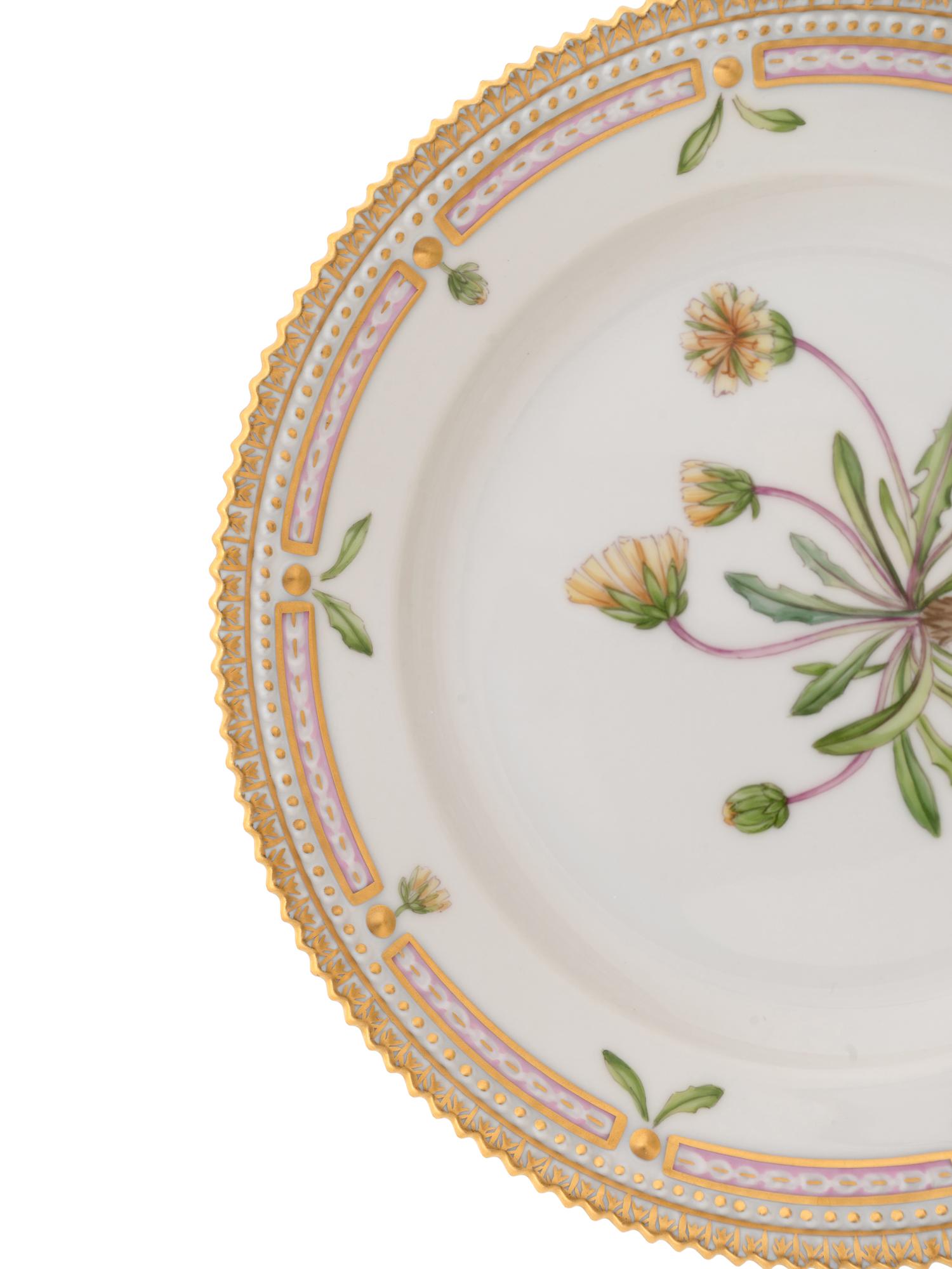 A Set of Ten Royal Copenhagen Flora Danica Salad Plates