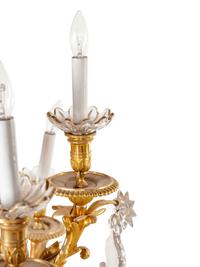 A Louis XV Style Gilt Bronze and Cut Glass Chandelier