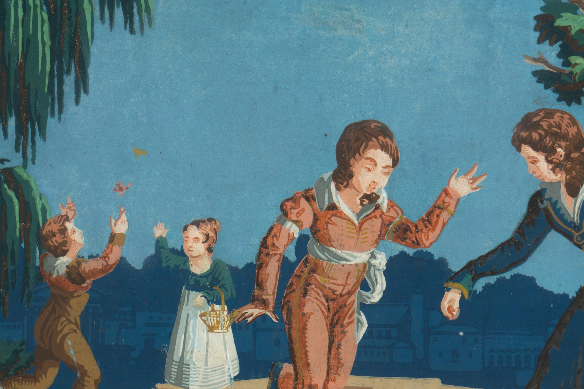 A French Wallpaper Panel or Fireplace Panel