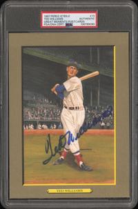 A Ted Williams Signed Autograph Perez Steele Great Moments Postcard (PSA)