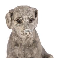 An Italian Silver Dog Figure