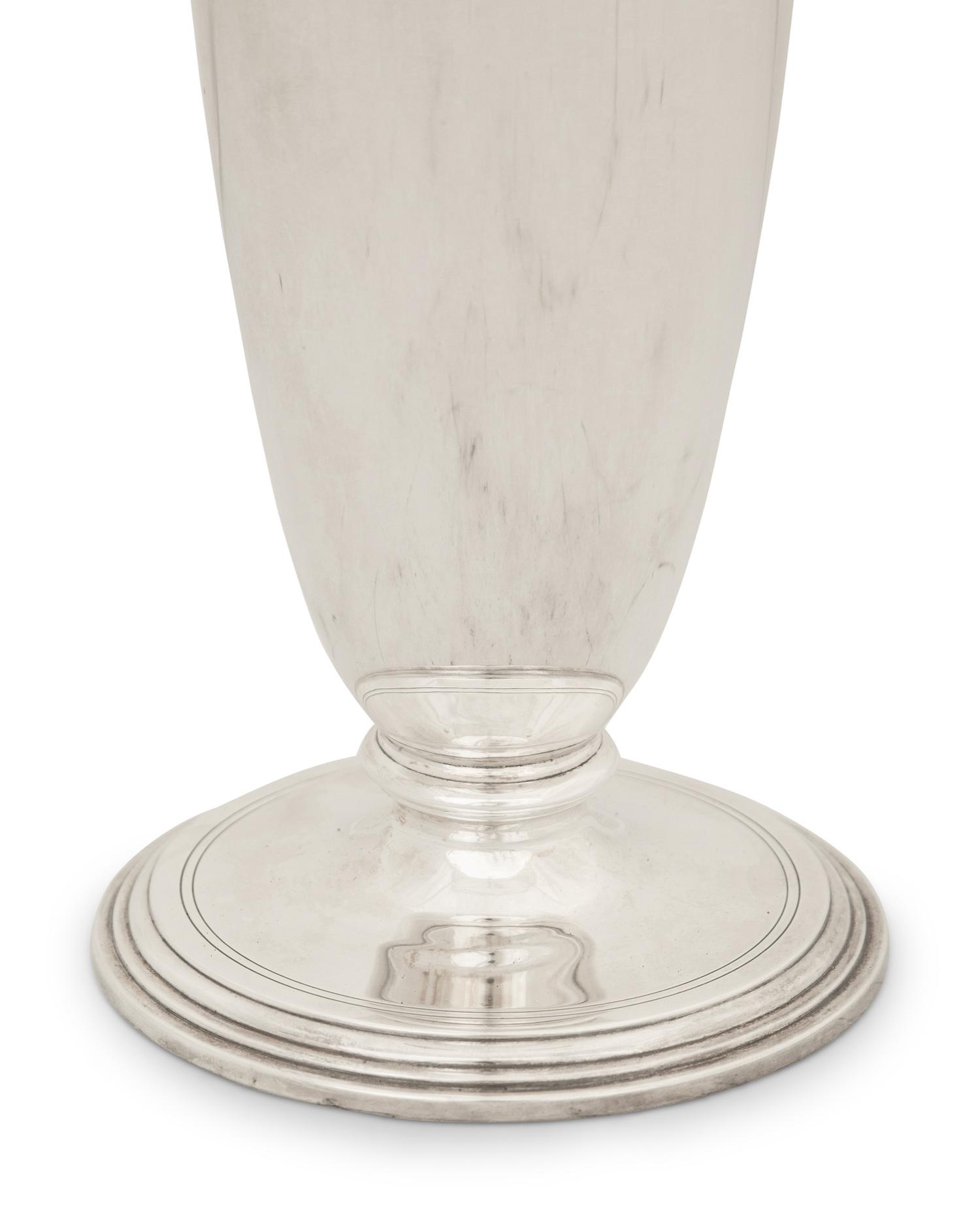 A Tiffany and Co. Silver Trumpet Vase