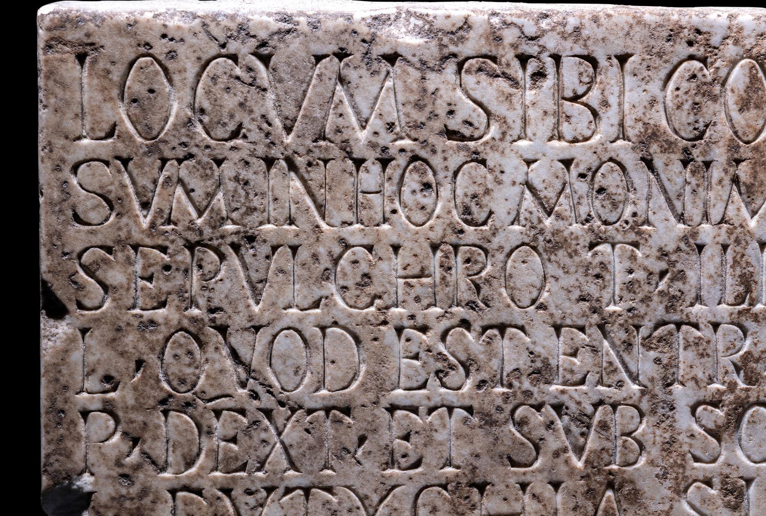 A Roman Marble Commemorative Plaque