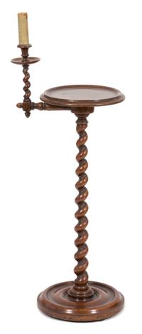 An English Barley Twist Walnut Pedestal Table — 19TH CENTURY