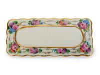 A Collection of Dresden Porcelain Place Cards, Holders and Napkin Rings