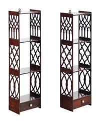 A Pair of English Mahogany Hanging Shelves
