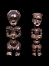 Two Fang Wood Figures
