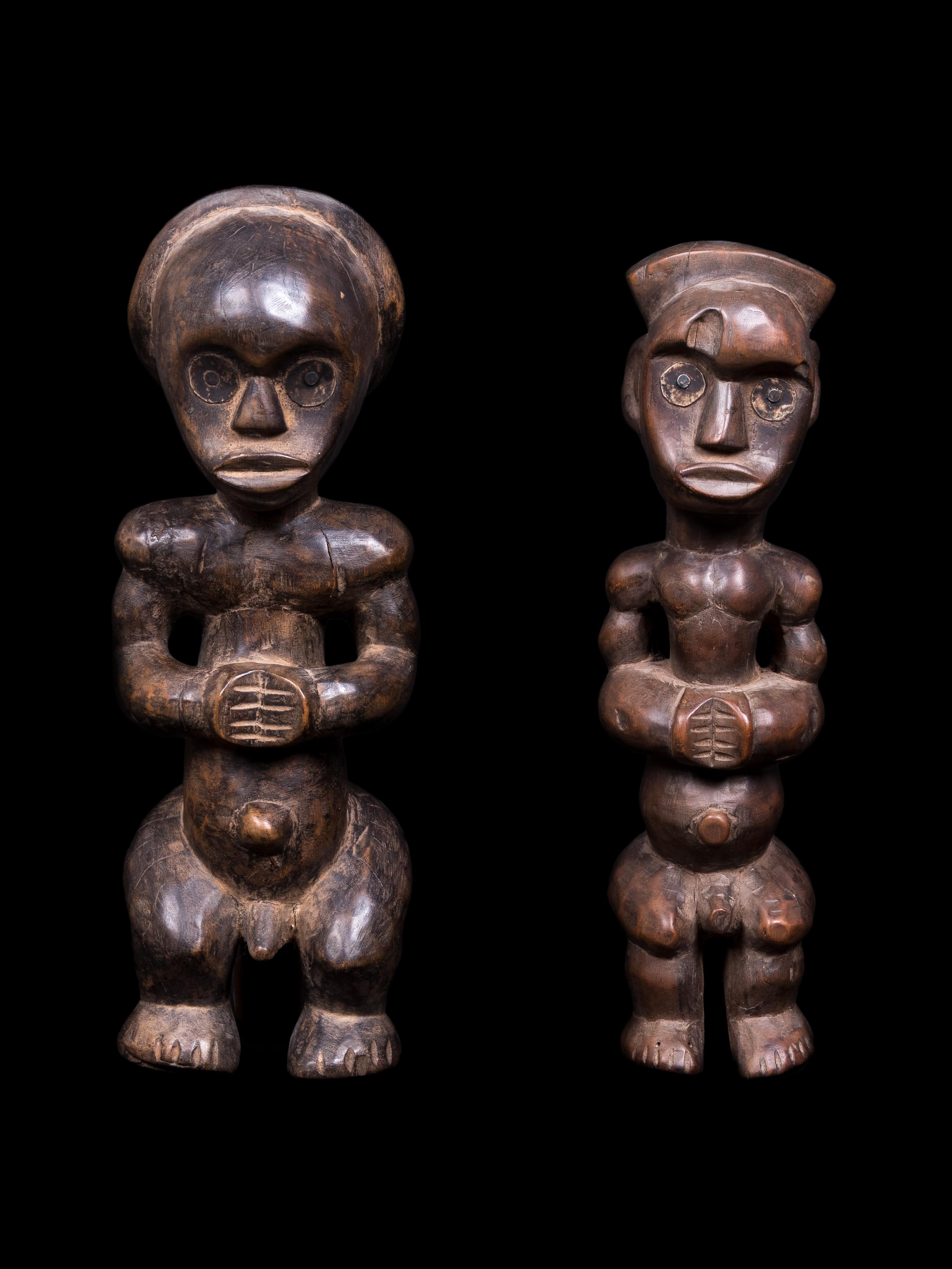 Two Fang Wood Figures