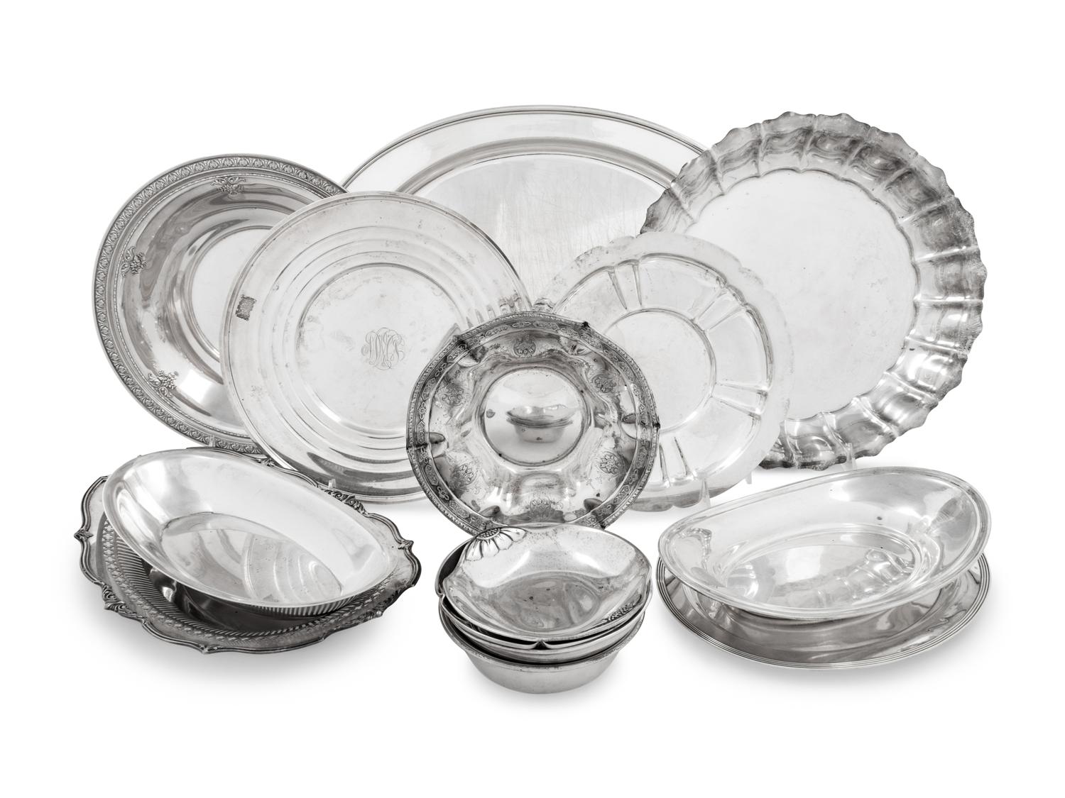 A Collection of American Silver Serving Dishes