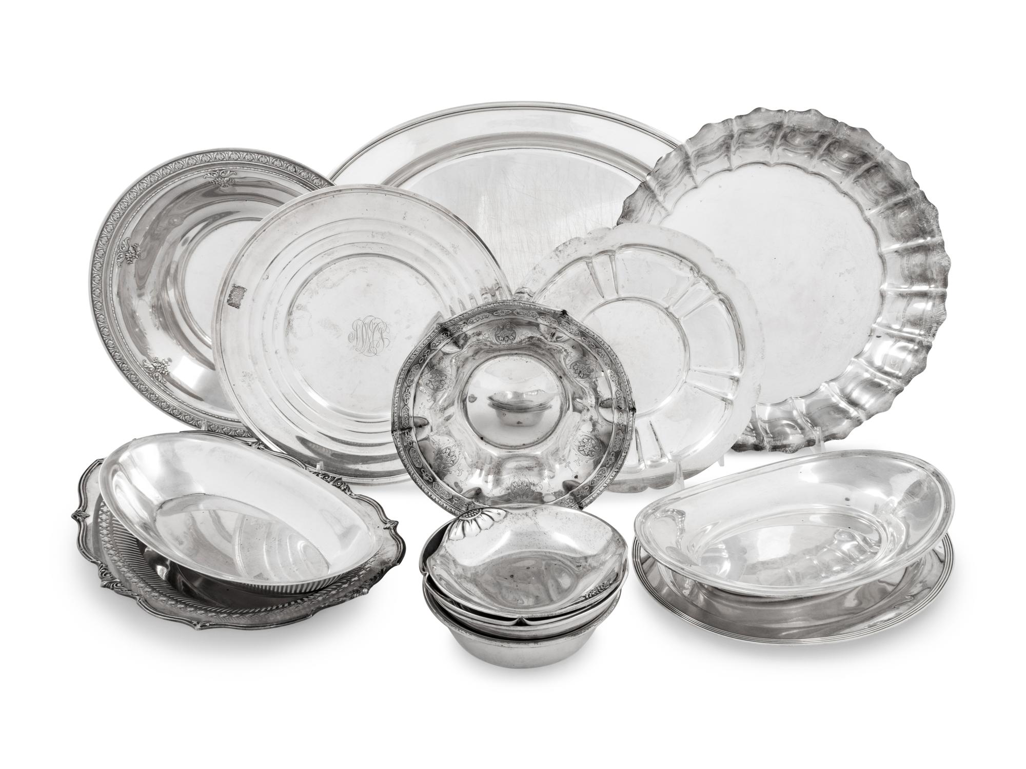 A Collection of American Silver Serving Dishes