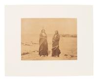 GARDNER, Alexander (1821-1882), photographer. Two albumen photographs of Sioux leaders at Fort Laramie, incl. Old Man Afraid of His Horses, Spotted Tail, and Fast Bear. 1868.
