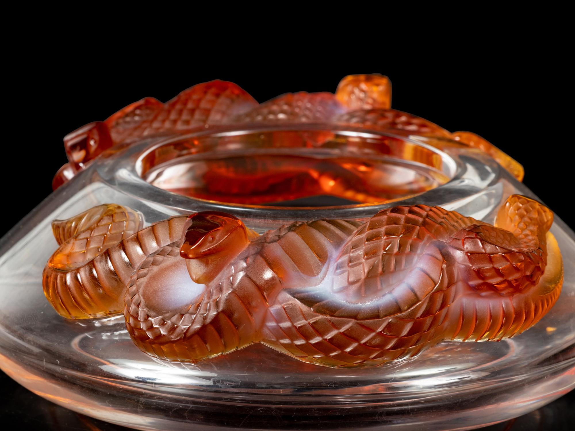 A Lalique Serpent Bowl