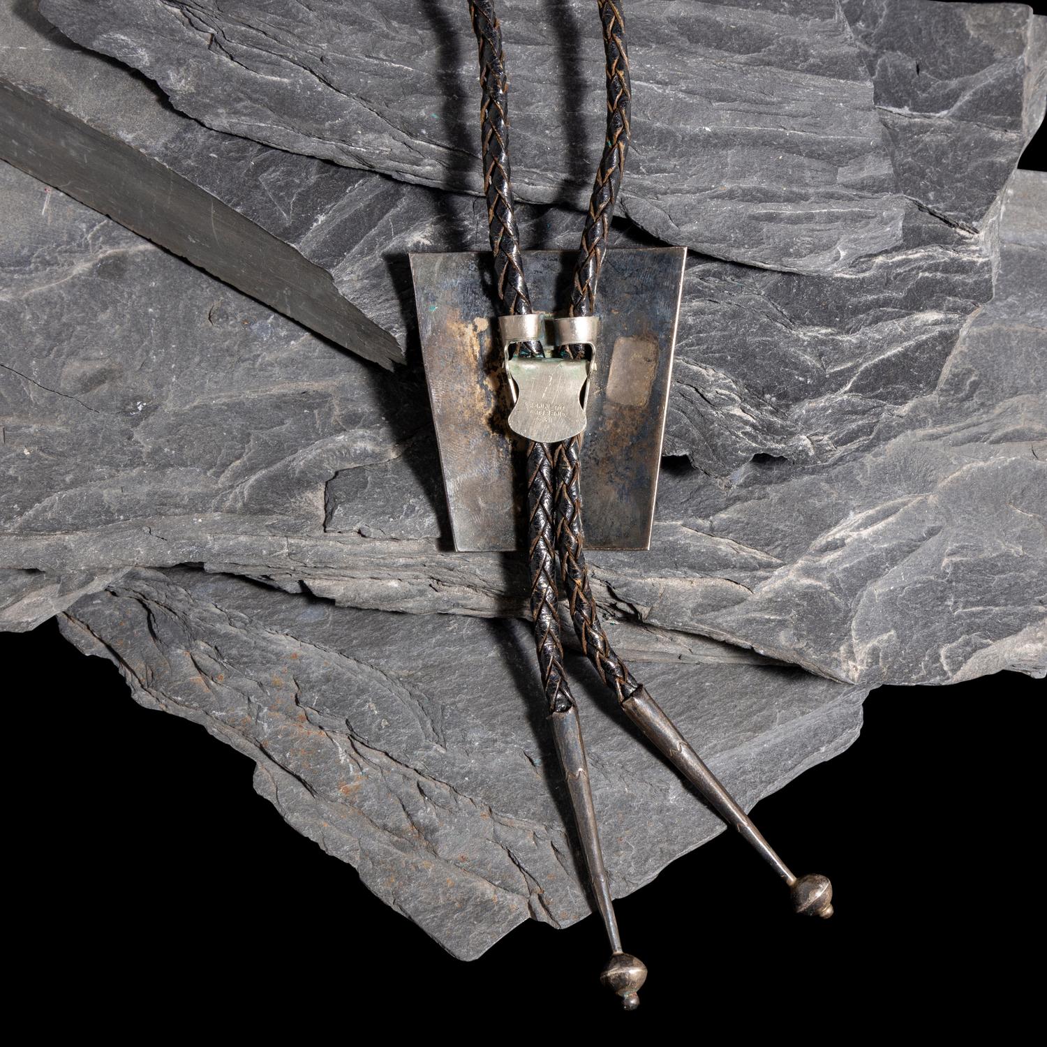 Zuni Mosaic Inlay Equine Bolo Tie