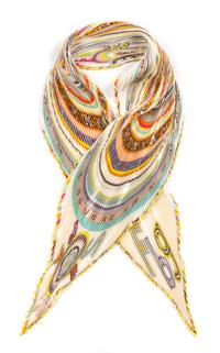 An Hermes 90cm Plisse Silk Scarf, 36"x36".