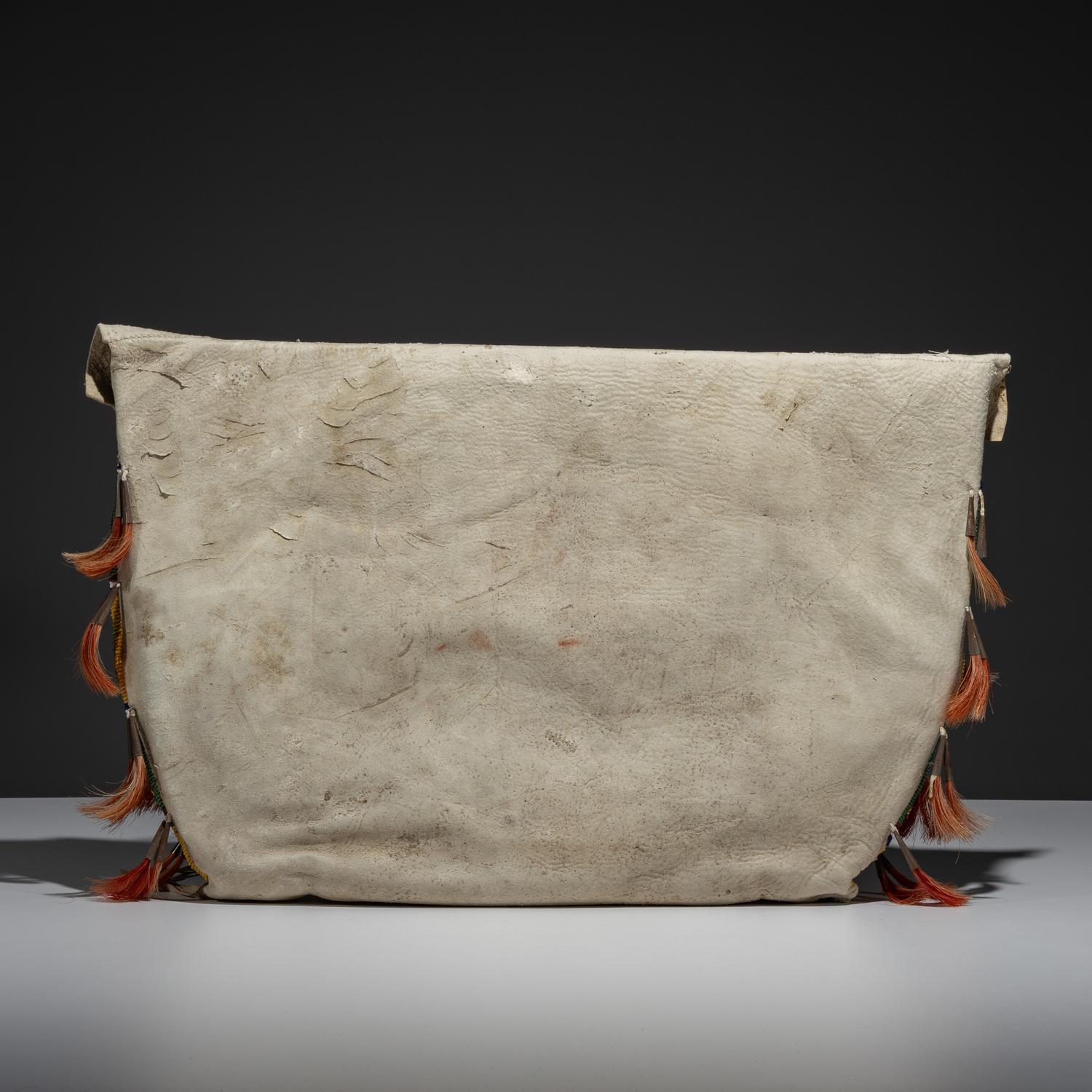 Sioux Quilled and Beaded Hide Possible Bag