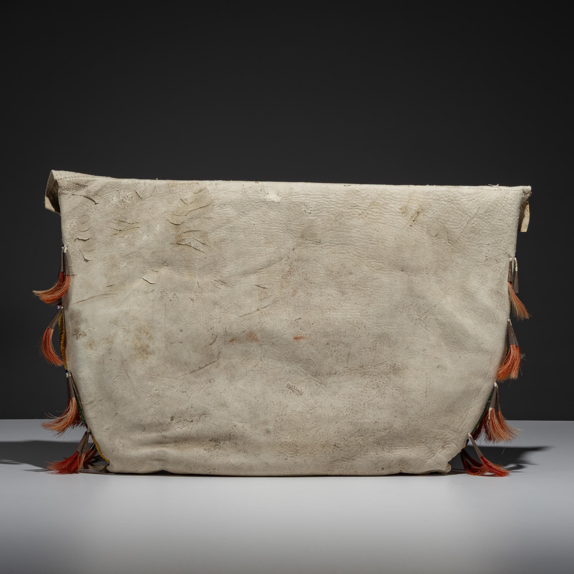 Sioux Quilled and Beaded Hide Possible Bag