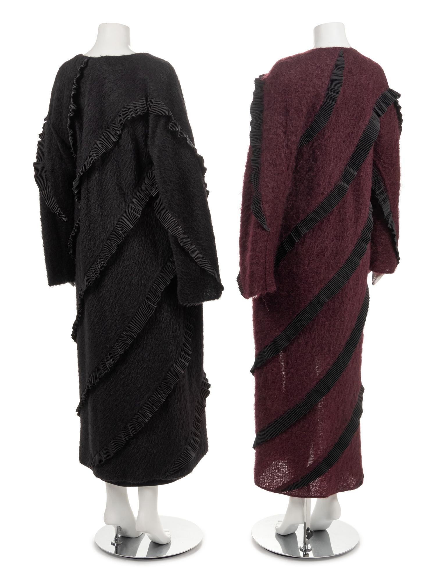Two Alpaca Wool Dresses and Coats, Fall 1999