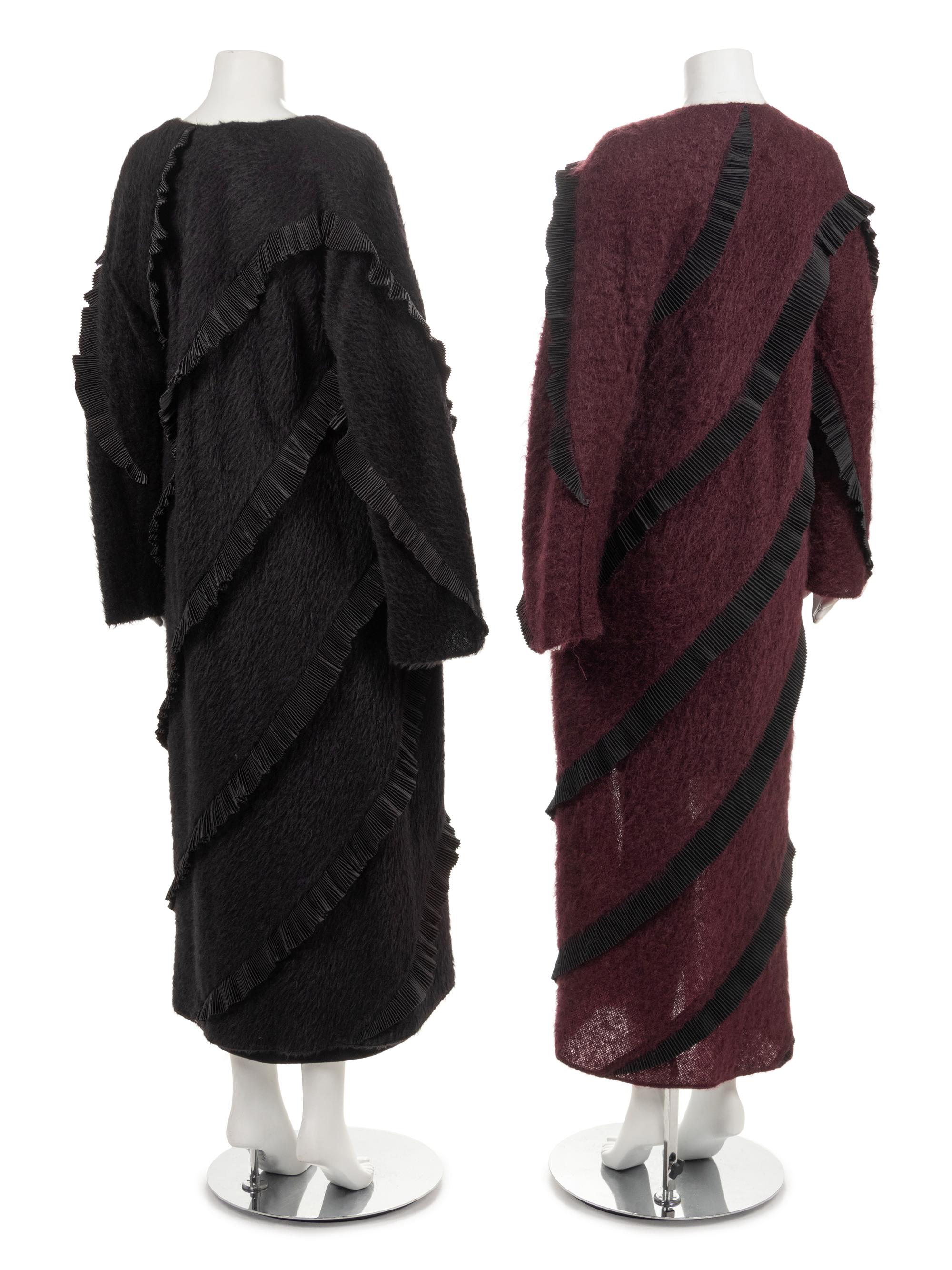 Two Alpaca Wool Dresses and Coats, Fall 1999