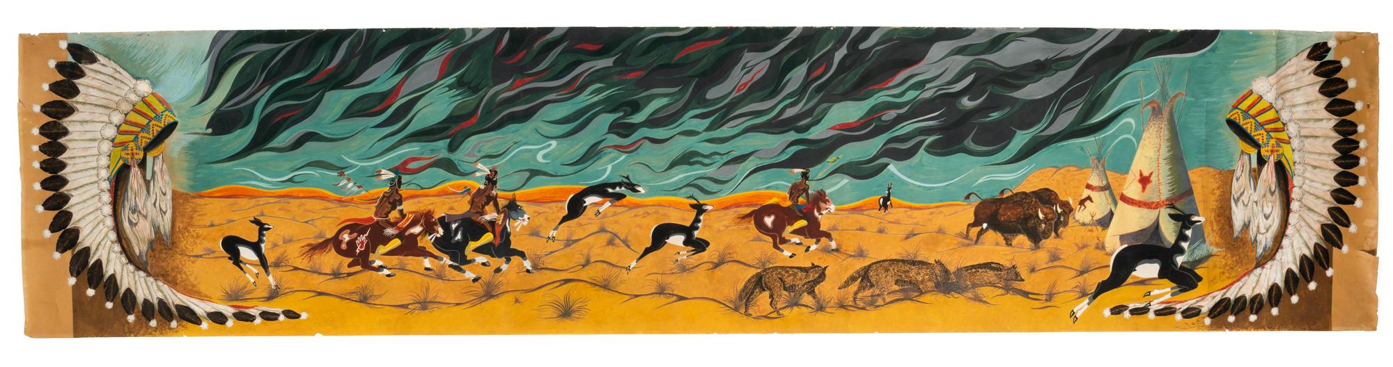 Lot is located and will ship from Cincinnati, Ohio. Prairie Fire , ca 1955