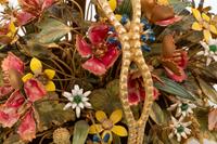 Three Gilt Metal and Enamel Flower-and-Basket Ornaments
