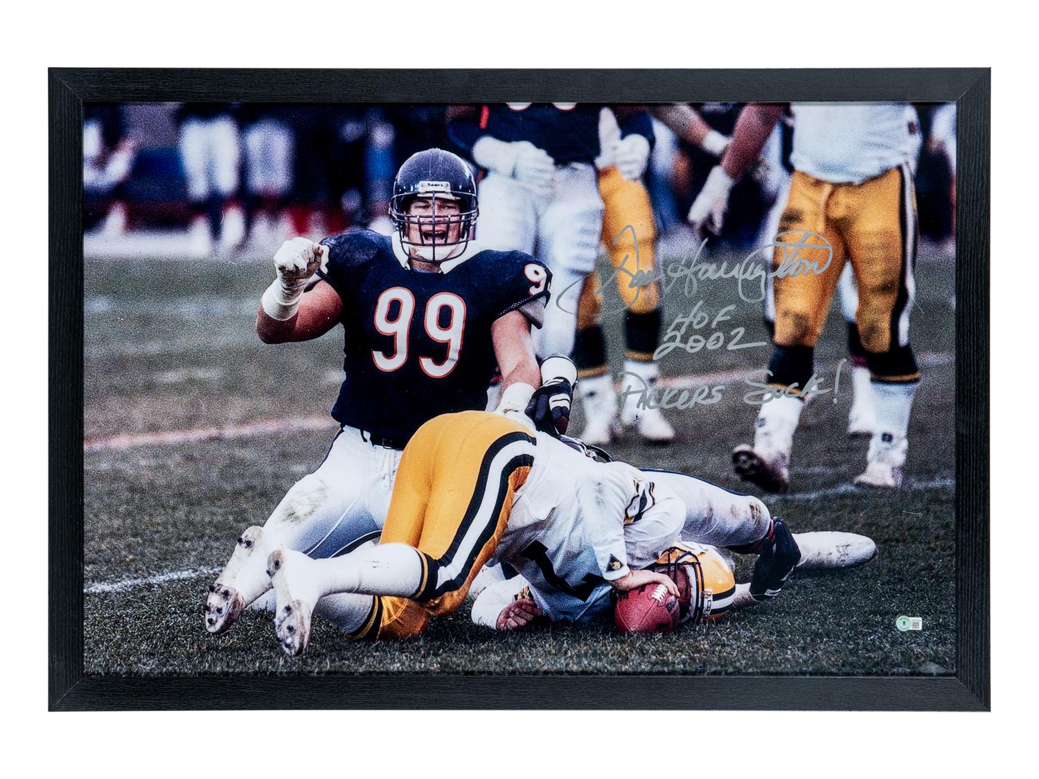 A Large Group of Chicago Bears Signed Autograph Items Including Dan Hampton and William Perry