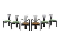 A Set of Two Westnofa Armchairs and Four Westnofa Dining Chairs