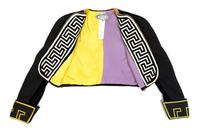 Atelier Versace Black Jacket with Yellow Trim, 1990s