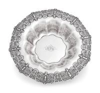 An American Silver Bowl with a Pierced Rim