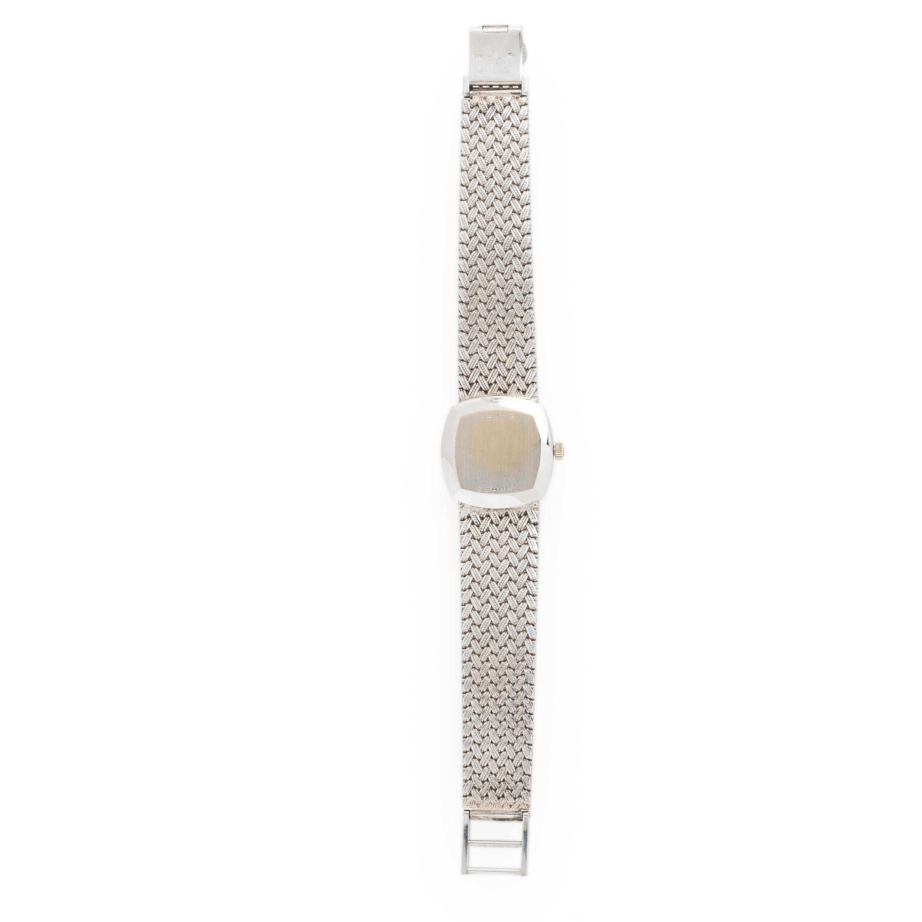 Cartier, 18K White Gold Watch with Diamond Bezel and Integrated Bracelet