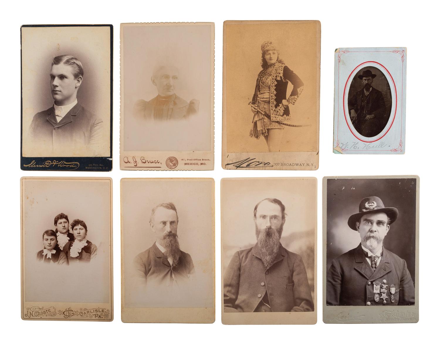 [NATIVE AMERICANS]. CHOATE, J.N., photographer. Album containing cabinet photograph of young Native American women, presumably students from the Carlisle Indian Industrial School. Carlisle, PA.
