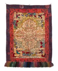 A Small Tibetan Brocade Hanging Panel 18TH/19TH CENTURY 18 3/4 x 13 inches. — 18TH/19TH CENTURY