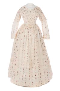 Two-Piece Abstract Printed Cotton Day Dress, 1850s