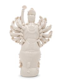 A Chinese Blanc-de-Chine Porcelain Figure of Guanyin