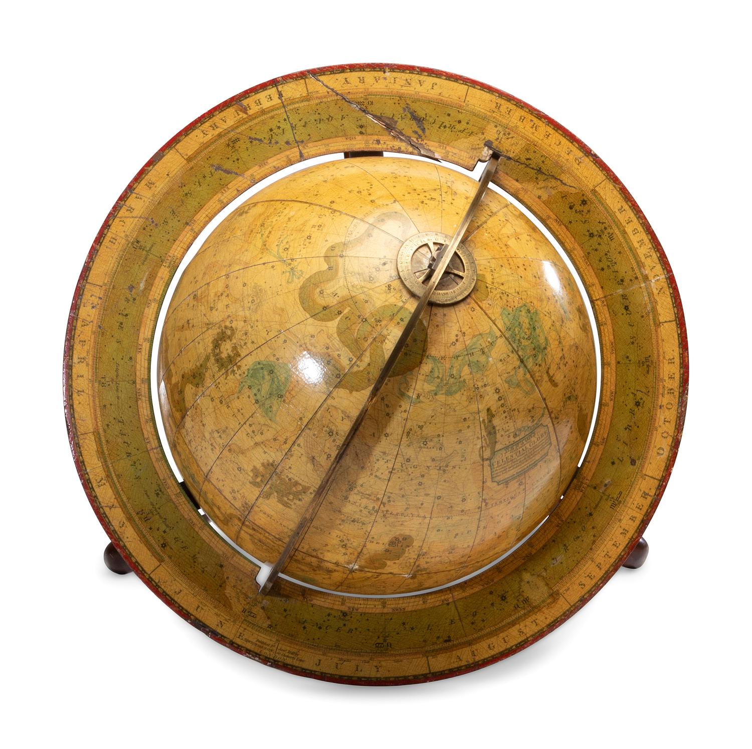 A Pair of Newton and Son 11-Inch New and Improved Terrestrial and Celestial Globes