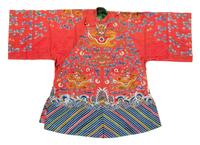 A Semi-Formal Red Ground Dragon Robe