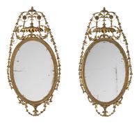 A Pair of Carved George III-Style Mirrors