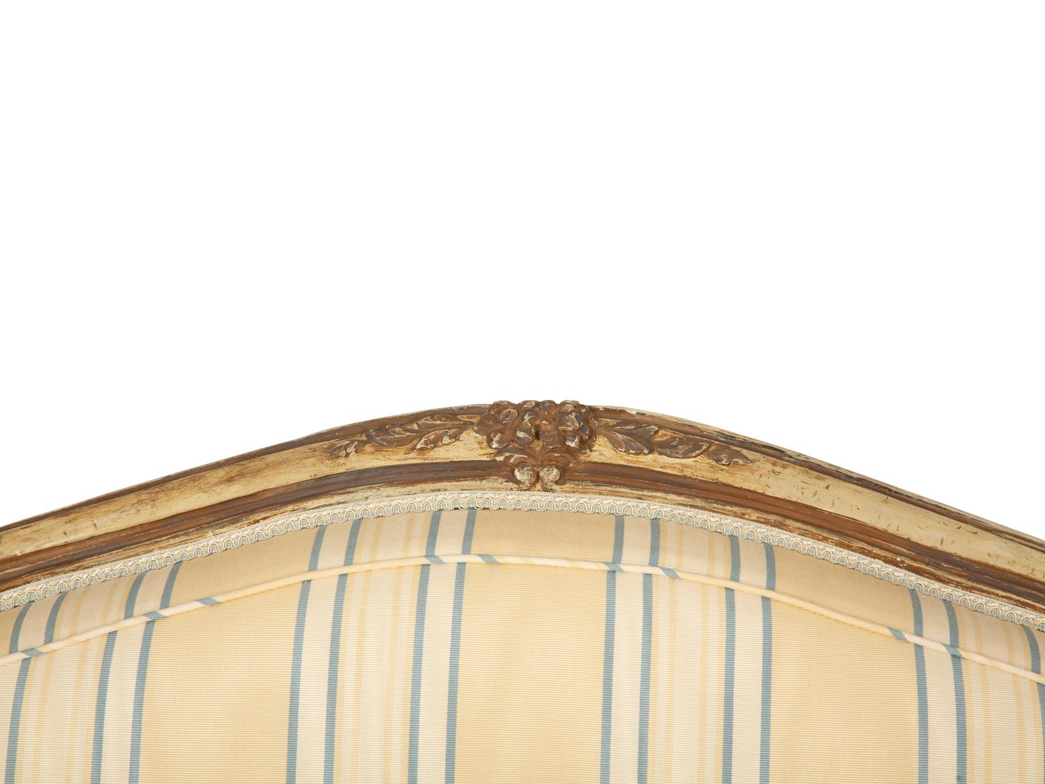 A Pair of Continental Carved and Painted Fauteuils à la Reine