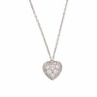 CARTIER, WHITE GOLD AND DIAMOND HEART PENDANT
