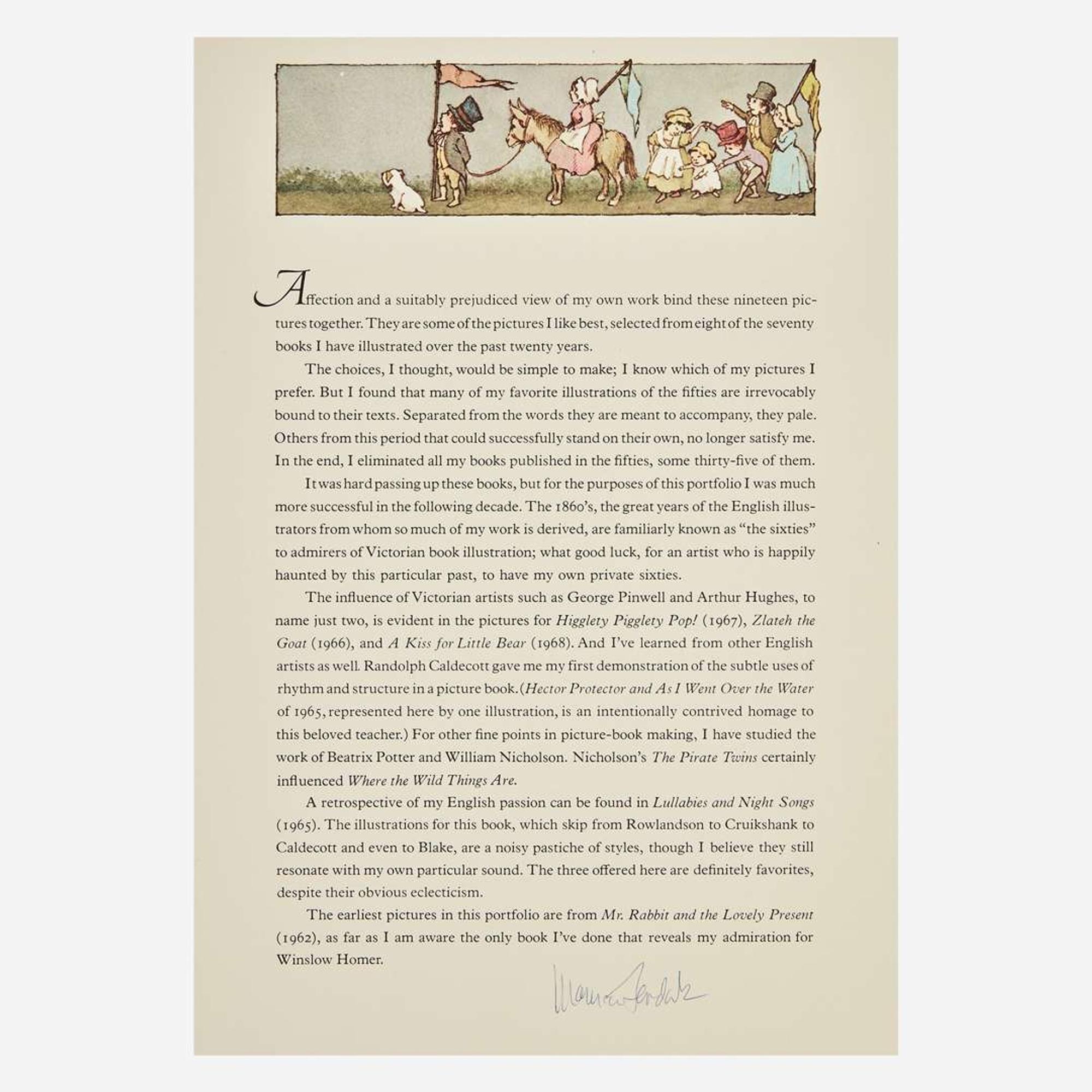 [Children's & Illustrated] Sendak, Maurice Pictures by Maurice Sendak