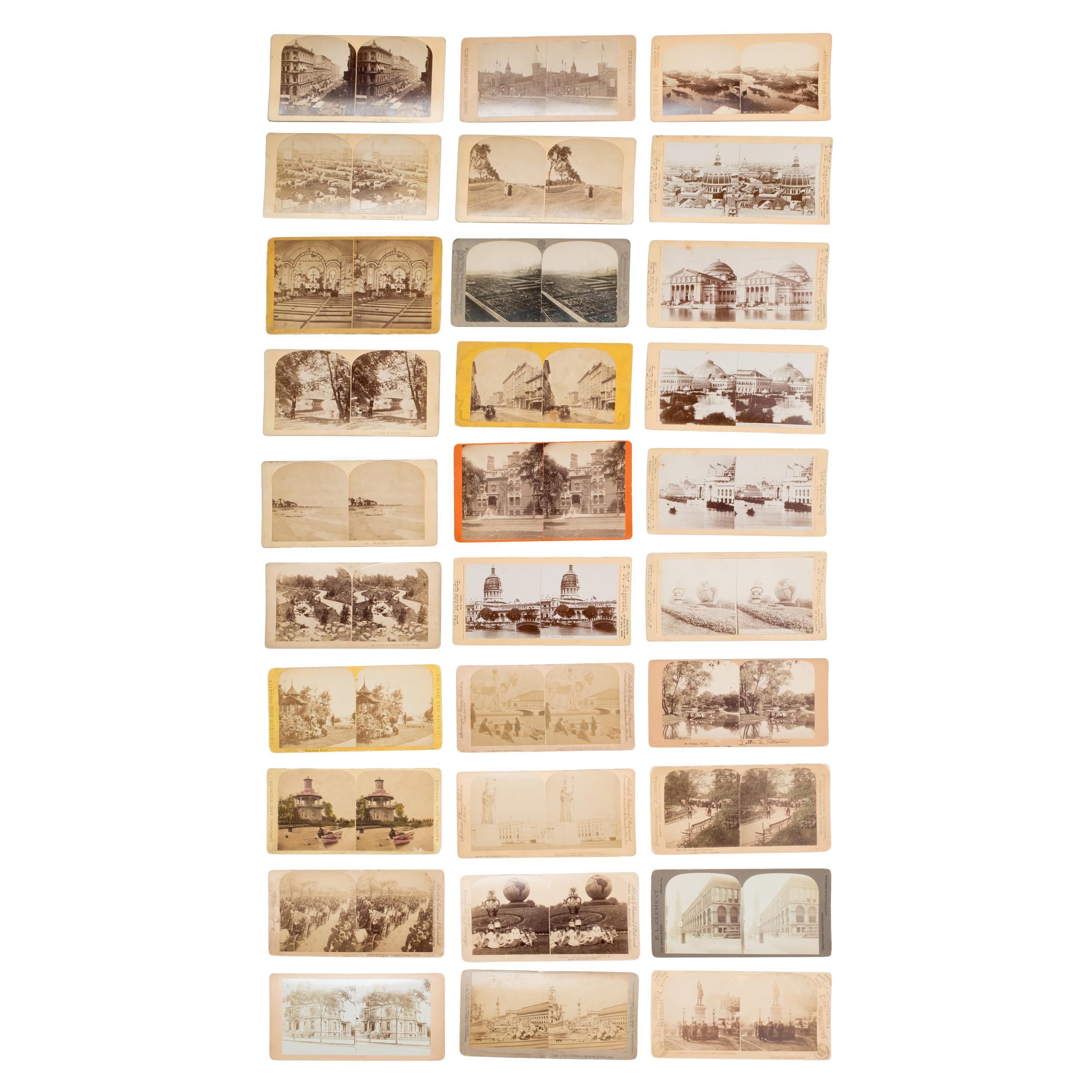[Chicago Fire]. An extensive collection of approx. 250 stereoviews taken before and after the Great Chicago Fire of 1871.