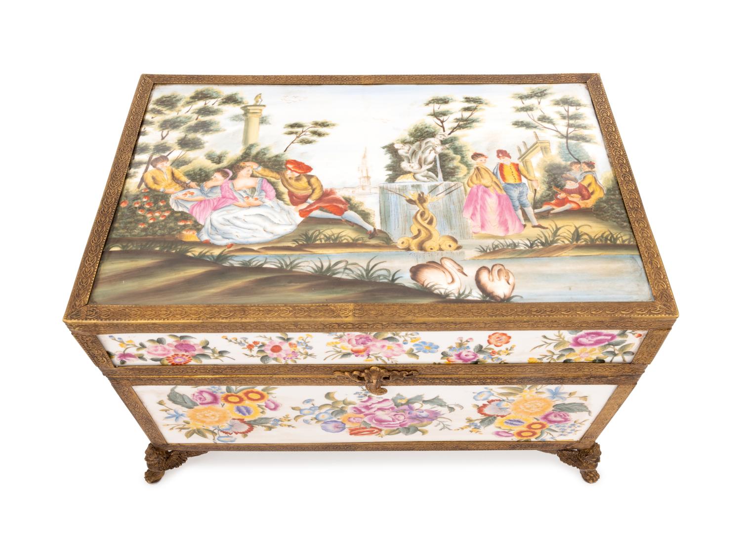 A Sevres Style Porcelain Box