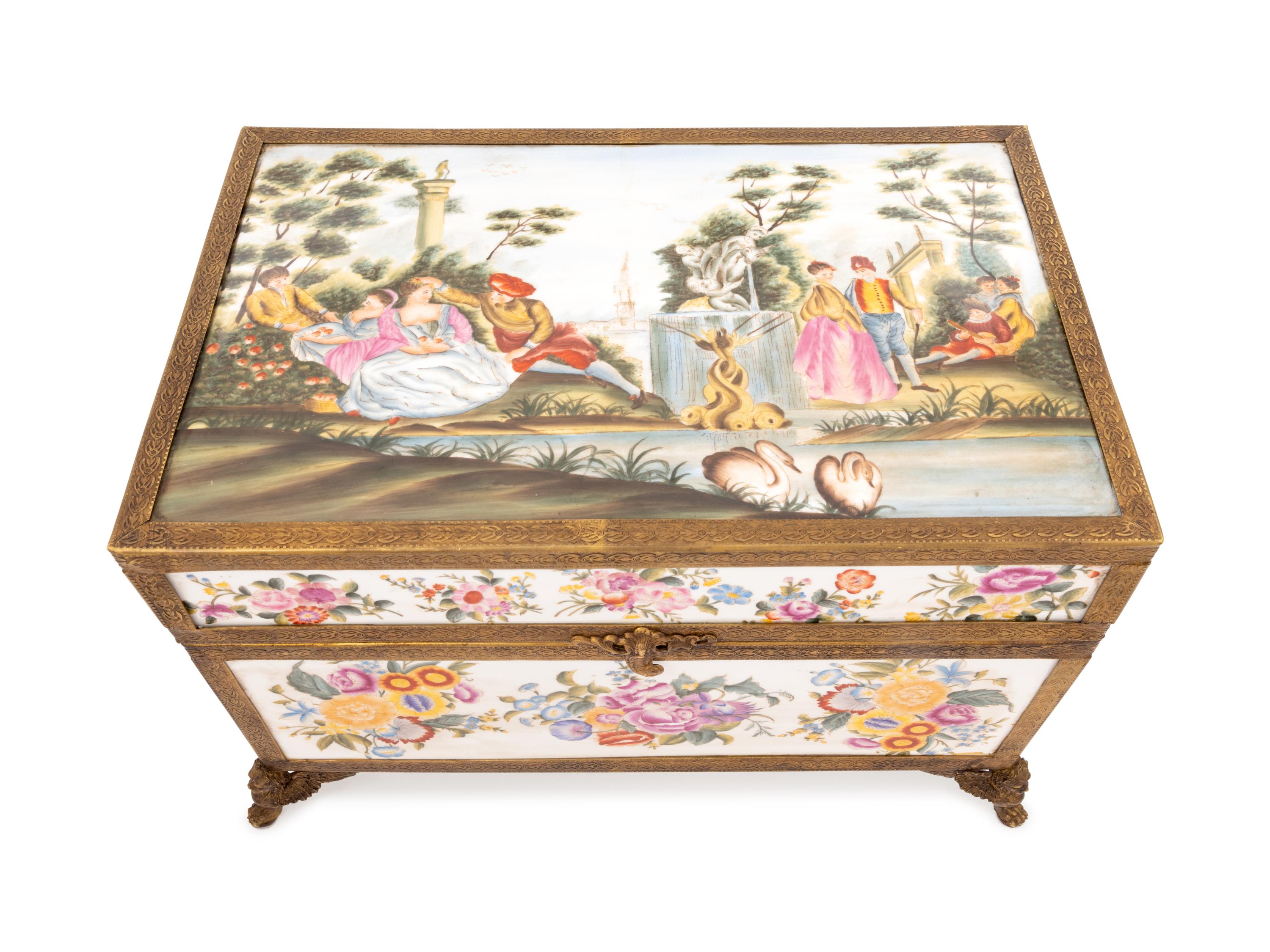 A Sevres Style Porcelain Box