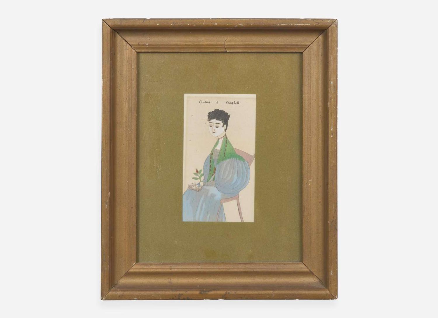 After Eveline F. Willis (b. 1828), Small Printed Portrait of Mrs. Caroline S. Campbell, mid-20th century