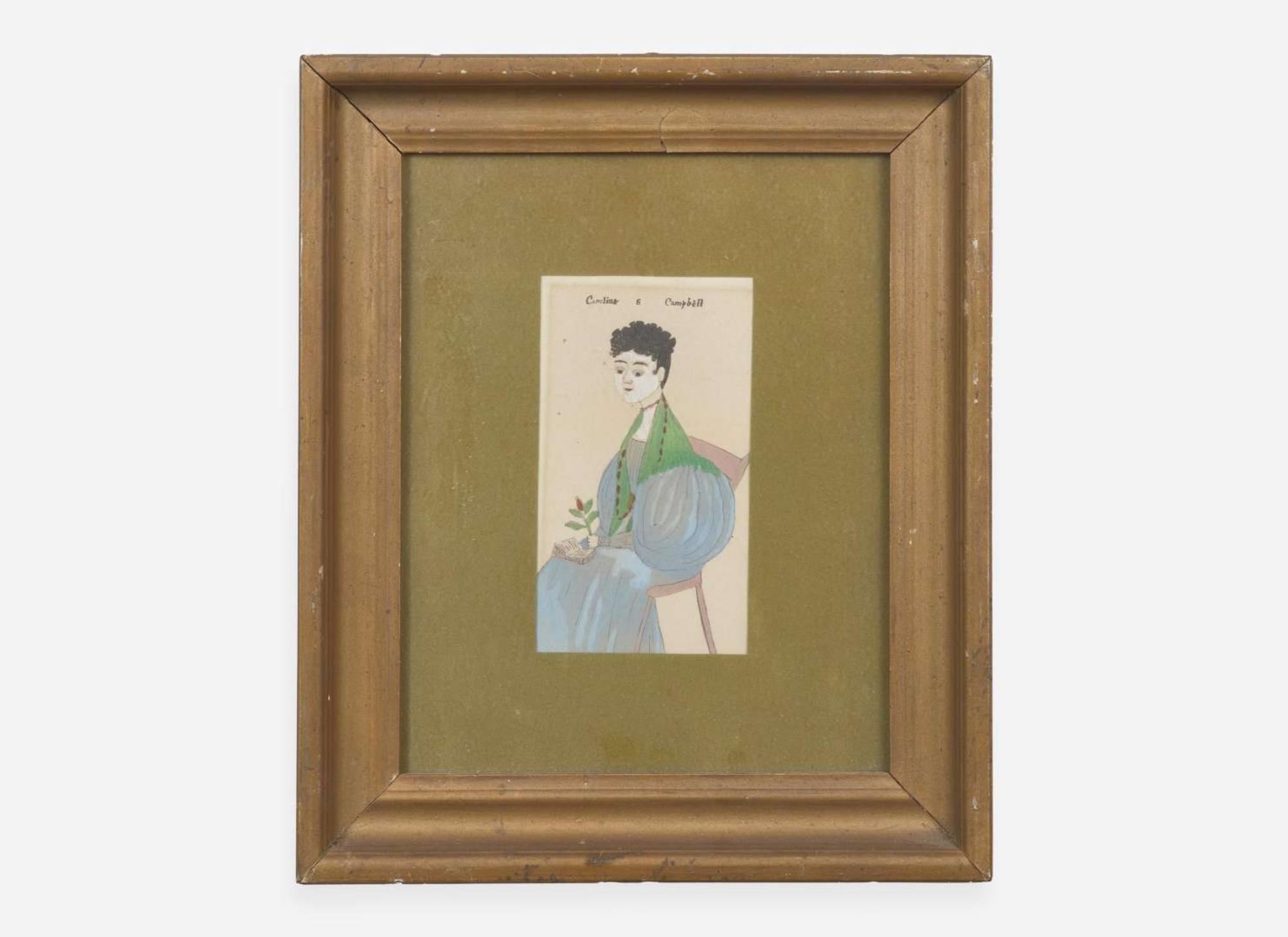 After Eveline F. Willis (b. 1828), Small Printed Portrait of Mrs. Caroline S. Campbell, mid-20th century