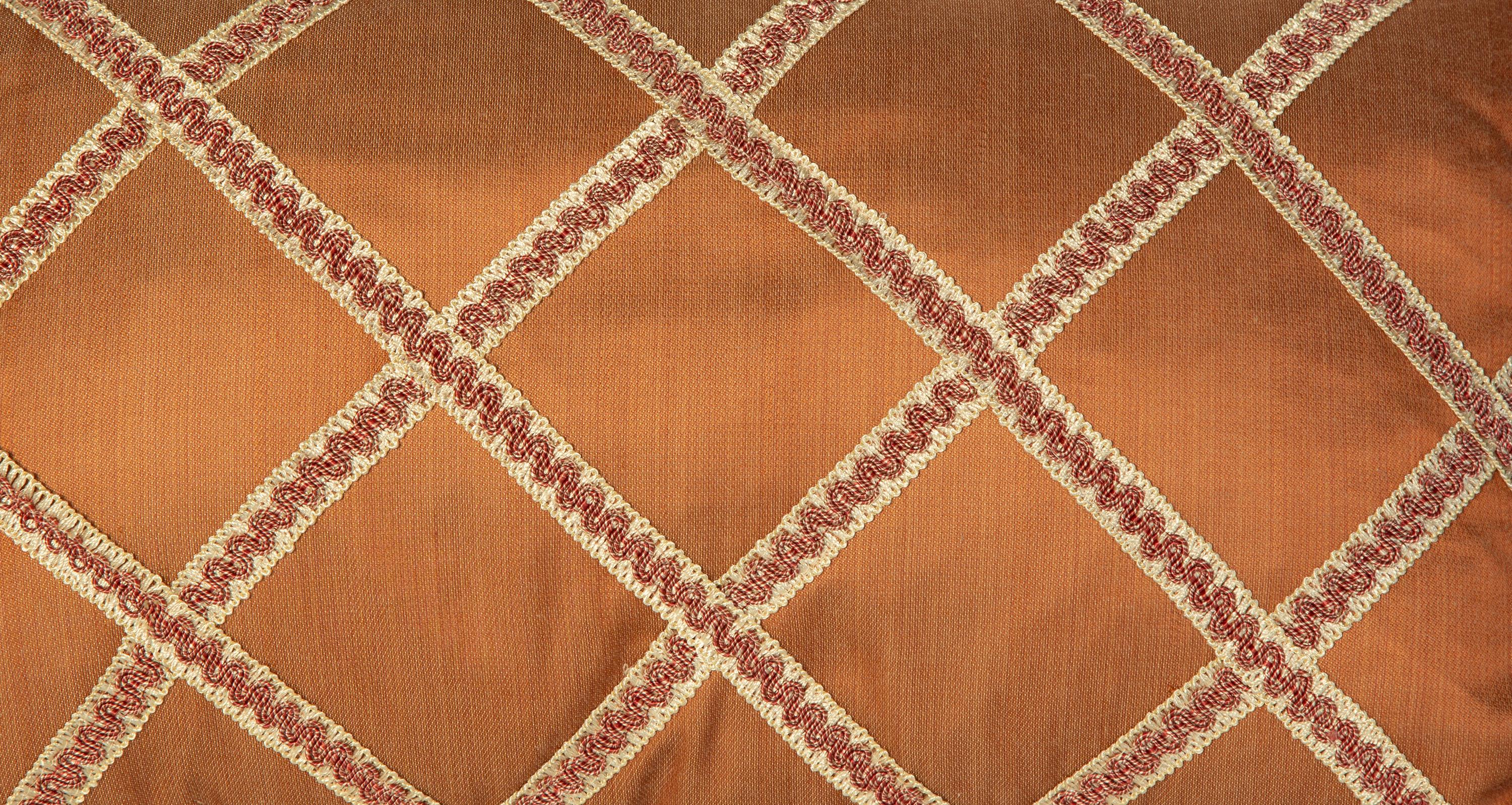 Four Pink Silk and Velvet Pillows — 20th Century