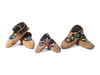 Anishinaabe Beaded Hide Moccasins
