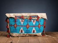 Sioux Beaded Buffalo Hide Possible Bags, Matched Pair