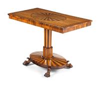 A Regency Maple and Rosewood Side Table
