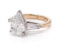 A Platinum, Yellow Gold and Diamond Ring,